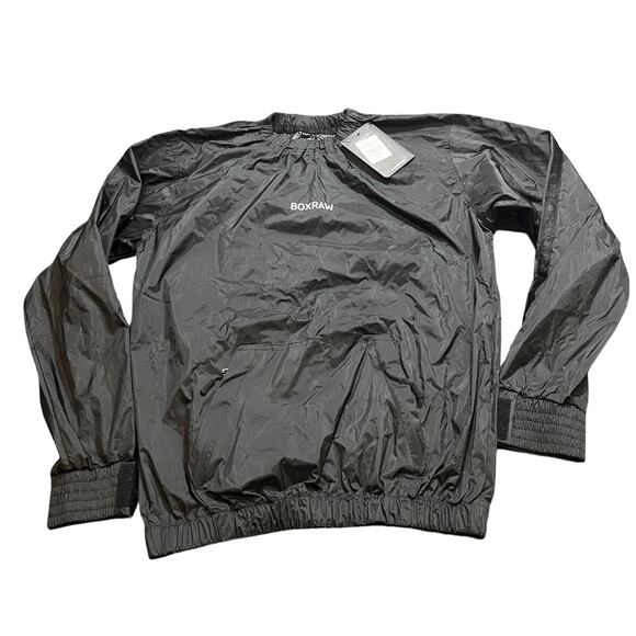 NWT Box Raw Sauna Suit Pullover Mens Large Black Workout Weight Loss Training - Picture 1 of 8